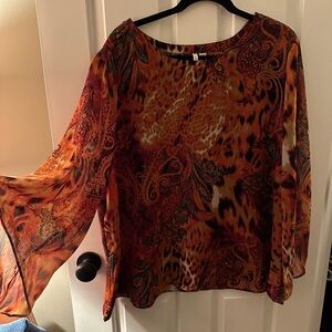 Cato’s Chiffon blouse, 22/24w, multi-color